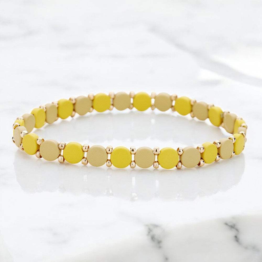 Round Lego Color Block Stretch Bracelet - Madeline Love - Flyclothing LLC