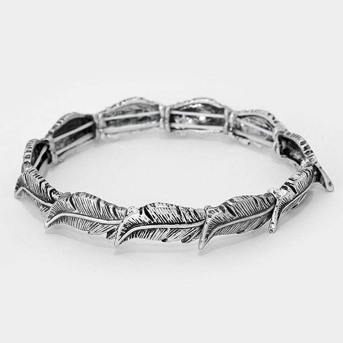Feather Stretch Bracelet - Madeline Love - Flyclothing LLC