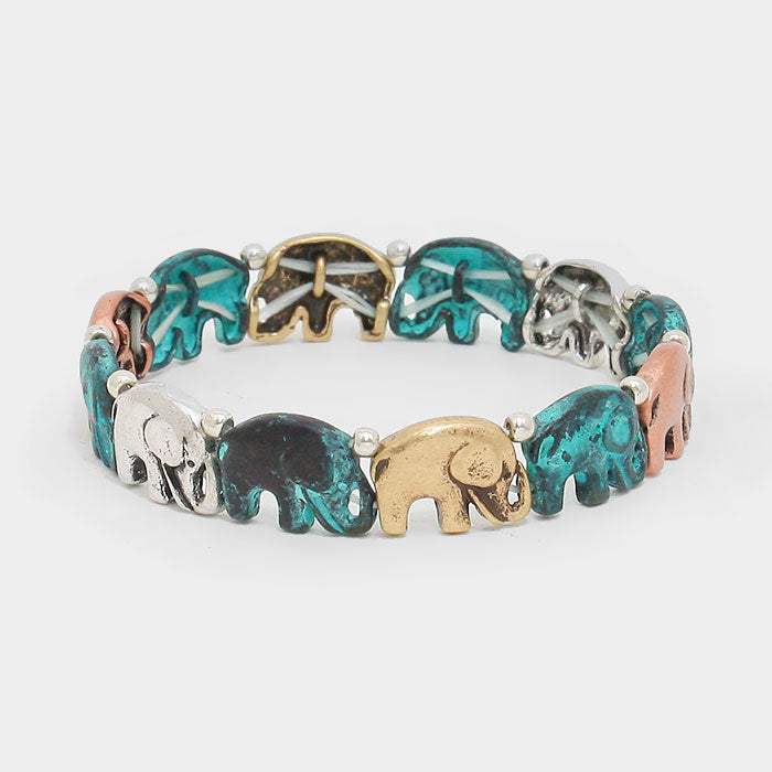 VINTAGE CUTE ELEPHANT STRETCHABLE BRACELET - Madeline Love - Flyclothing LLC