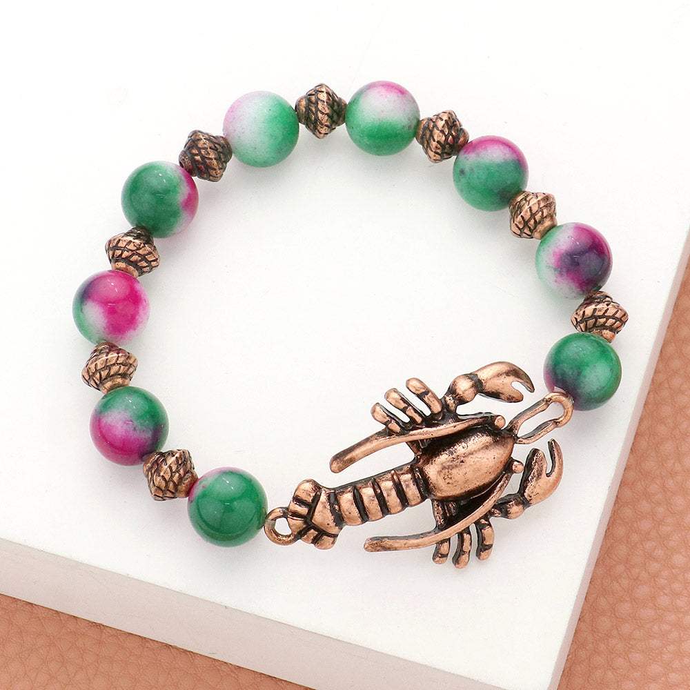 Lobster beaded stretch bracelet - Madeline Love - Flyclothing LLC