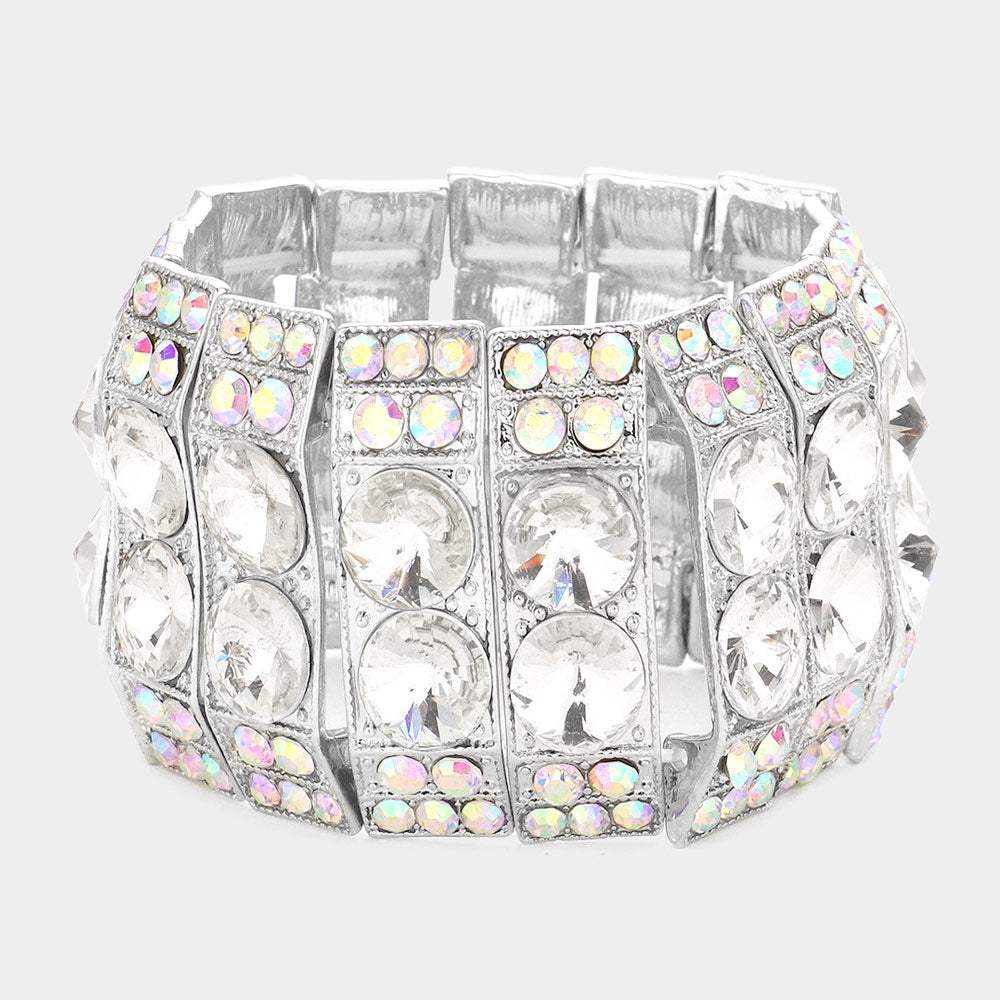 Marquise Bubble Crystal Evening Stretch Bracelet - Madeline Love - Flyclothing LLC