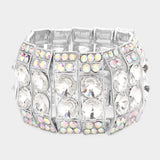 Marquise Bubble Crystal Evening Stretch Bracelet - Madeline Love - Flyclothing LLC