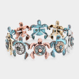 Burnished Metal Turtle Stretch Bracelet - Madeline Love - Flyclothing LLC
