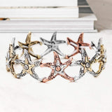 Hammered Metal Starfish Stretch Bracelet - Madeline Love - Flyclothing LLC