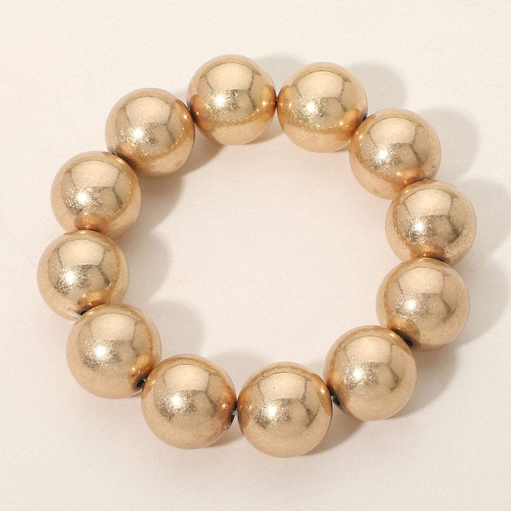 Metal Ball Beaded Stretch Bracelet - Madeline Love - Flyclothing LLC