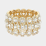 Rhinestone Infinity Stretch Evening Bracelet - Madeline Love - Flyclothing LLC