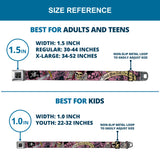 BD Wings Logo CLOSE-UP Full Color Black Silver Seatbelt Belt - Dead Men Tell No Tales Pink Webbing - Buckle-Down - Flyclothing LLC