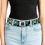 BD Wings Logo CLOSE-UP Full Color Black Silver Seatbelt Belt - Digital Camo Webbing
