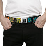 BD Wings Logo CLOSE-UP Full Color Black Silver Seatbelt Belt - Honor Tan Webbing - Buckle-Down - Flyclothing LLC