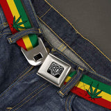 BD Wings Logo CLOSE-UP Full Color Black Silver Seatbelt Belt - Mustache Trio White/Black Webbing - Buckle-Down - Flyclothing LLC