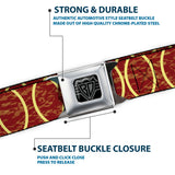 BD Wings Logo CLOSE-UP Full Color Black Silver Seatbelt Belt - Rings Camo Burnt Orange/Yellow Webbing - Buckle-Down - Flyclothing LLC