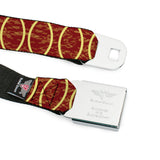 BD Wings Logo CLOSE-UP Full Color Black Silver Seatbelt Belt - Rings Camo Burnt Orange/Yellow Webbing - Buckle-Down - Flyclothing LLC