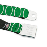 BD Wings Logo CLOSE-UP Full Color Black Silver Seatbelt Belt - Rings Camo Neon Green/White Webbing