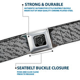BD Wings Logo CLOSE-UP Full Color Black Silver Seatbelt Belt - Urban Camo Grays Webbing