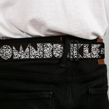 BD Wings Logo CLOSE-UP Full Color Black Silver Seatbelt Belt - BUCKLE-DOWN Shapes Black/Camo White/Black Webbing - Buckle-Down - Flyclothing LLC