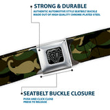 BD Wings Logo CLOSE-UP Full Color Black Silver Seatbelt Belt - Camo'stache Webbing - Buckle-Down - Flyclothing LLC