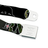 BD Wings Logo CLOSE-UP Full Color Black Silver Seatbelt Belt - CALIFORNIA/Bear Silhouette Black/Camo Olive Webbing