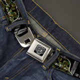 BD Wings Logo CLOSE-UP Full Color Black Silver Seatbelt Belt - CALIFORNIA/Flag Bear Black/Camo Gray/Camo Olive Webbing - Buckle-Down - Flyclothing LLC