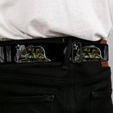 BD Wings Logo CLOSE-UP Full Color Black Silver Seatbelt Belt - CALIFORNIA/Flag Bear Black/Camo Gray/Camo Olive Webbing - Buckle-Down - Flyclothing LLC