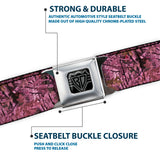 BD Wings Logo CLOSE-UP Full Color Black Silver Seatbelt Belt - Hunting Camo Pinks Webbing - Buckle-Down - Flyclothing LLC
