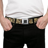 BD Wings Logo CLOSE-UP Full Color Black Silver Seatbelt Belt - Mud Flap Girls Camo Browns Webbing