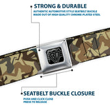 BD Wings Logo CLOSE-UP Full Color Black Silver Seatbelt Belt - Mud Flap Girls Camo Browns Webbing