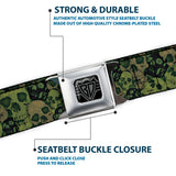 BD Wings Logo CLOSE-UP Full Color Black Silver Seatbelt Belt - Camo Olive/Black Skull Yard2 Webbing - Buckle-Down - Flyclothing LLC
