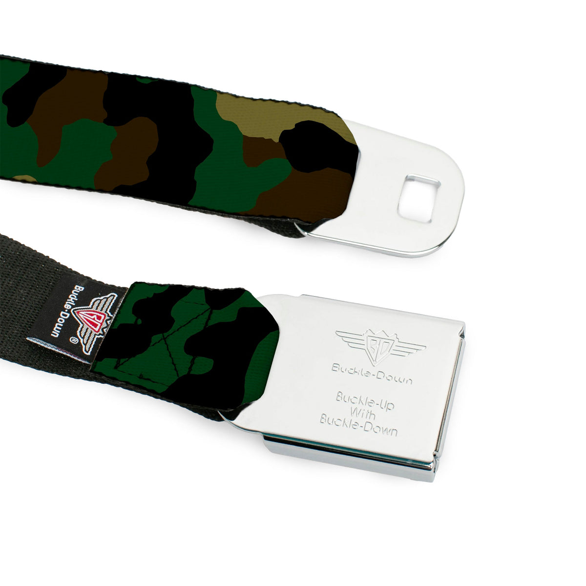 Chevy Seatbelt Belt - Camo Olive Webbing - Buckle-Down - Flyclothing LLC