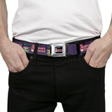 THE APOTHECARY DIARIES Title Logo Full Color Black/Red/White Seatbelt Belt - THE APOTHECARY DIARIES Chibi Maomao Pose and Title Logo Purple Webbing