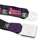 THE APOTHECARY DIARIES Title Logo Full Color Black/Red/White Seatbelt Belt - THE APOTHECARY DIARIES Chibi Maomao Pose and Title Logo Purple Webbing