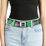 THE APOTHECARY DIARIES Title Logo Full Color Black/Red/White Seatbelt Belt - THE APOTHECARY DIARIES Maomao Grinding Pose and Title Logo Greens Webbing
