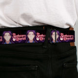 THE APOTHECARY DIARIES Title Logo Full Color Black/Red/White Seatbelt Belt - THE APOTHECARY DIARIES Jinshi Pose and Title Logo Black Webbing