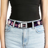 THE APOTHECARY DIARIES Title Logo Full Color Black/Red/White Seatbelt Belt - THE APOTHECARY DIARIES Jinshi Pose and Title Logo Black Webbing