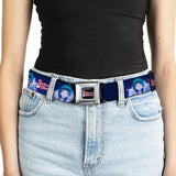 THE APOTHECARY DIARIES Title Logo Full Color Black/Red/White Seatbelt Belt - THE APOTHECARY DIARIES Maomao Hands Out Pose and Title Logo Purples Webbing