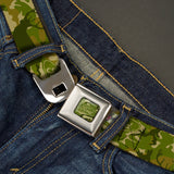 FORD Oval Full Color Deer Hunter Camo Olive Seatbelt Belt - FORD Deer Hunter Camo Olive Webbing - Buckle-Down - Flyclothing LLC