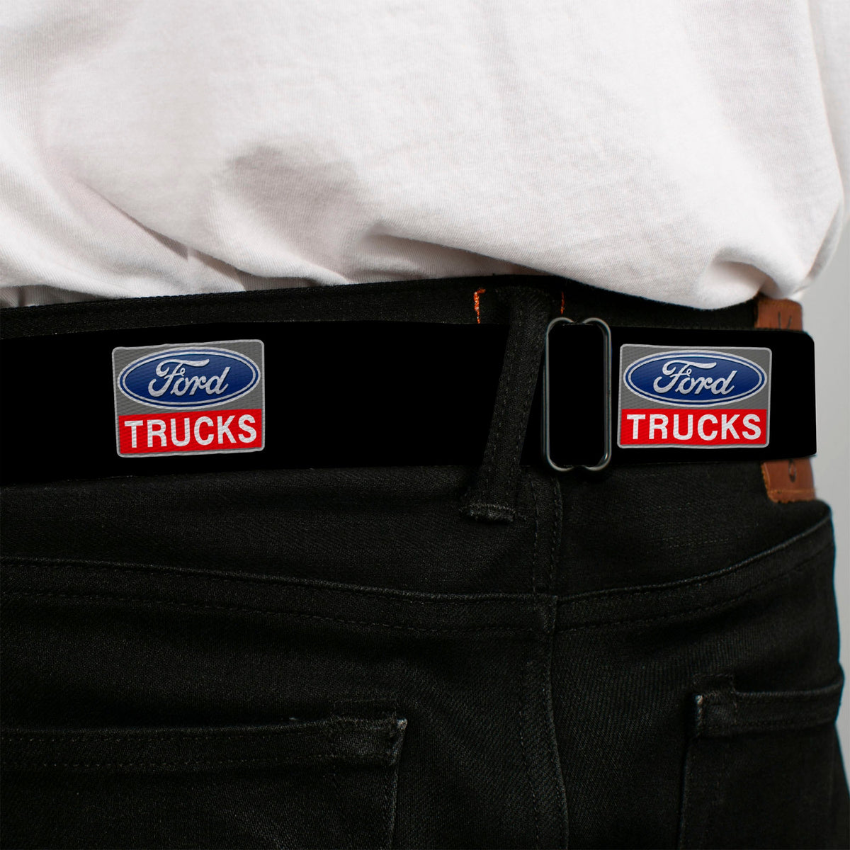 Ford Trucks Seatbelt Belt - Ford Trucks Logo REPEAT Webbing - Buckle-Down - Flyclothing LLC