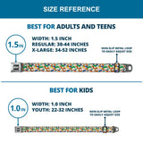 SOUTH PARK Title Logo Full Color Black/White Seatbelt Belt - South Park Boys Expressions Stacked Webbing - Buckle-Down - Flyclothing LLC