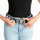 SOUTH PARK Title Logo Full Color Black/White Seatbelt Belt - South Park Stan Flip Poses Black Webbing - Buckle-Down - Flyclothing LLC