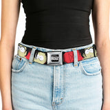 SOUTH PARK Title Logo Full Color Black/White Seatbelt Belt - South Park Goth Kids Expressions Red Webbing - Buckle-Down - Flyclothing LLC