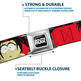 SOUTH PARK Title Logo Full Color Black/White Seatbelt Belt - South Park Goth Kids Expressions Red Webbing - Buckle-Down - Flyclothing LLC