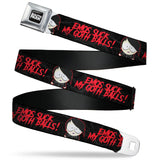 SOUTH PARK Title Logo Full Color Black/White Seatbelt Belt - South Park Goth Firkle EMOS SUCKS MY GOTH BALLS! Black/Gray/Red Webbing - Buckle-Down - Flyclothing LLC
