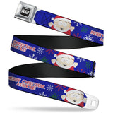 SOUTH PARK Title Logo Full Color Black/White Seatbelt Belt - South Park Cartman Holiday Quote Sweater Stitch Pose Blue Webbing - Buckle-Down - Flyclothing LLC