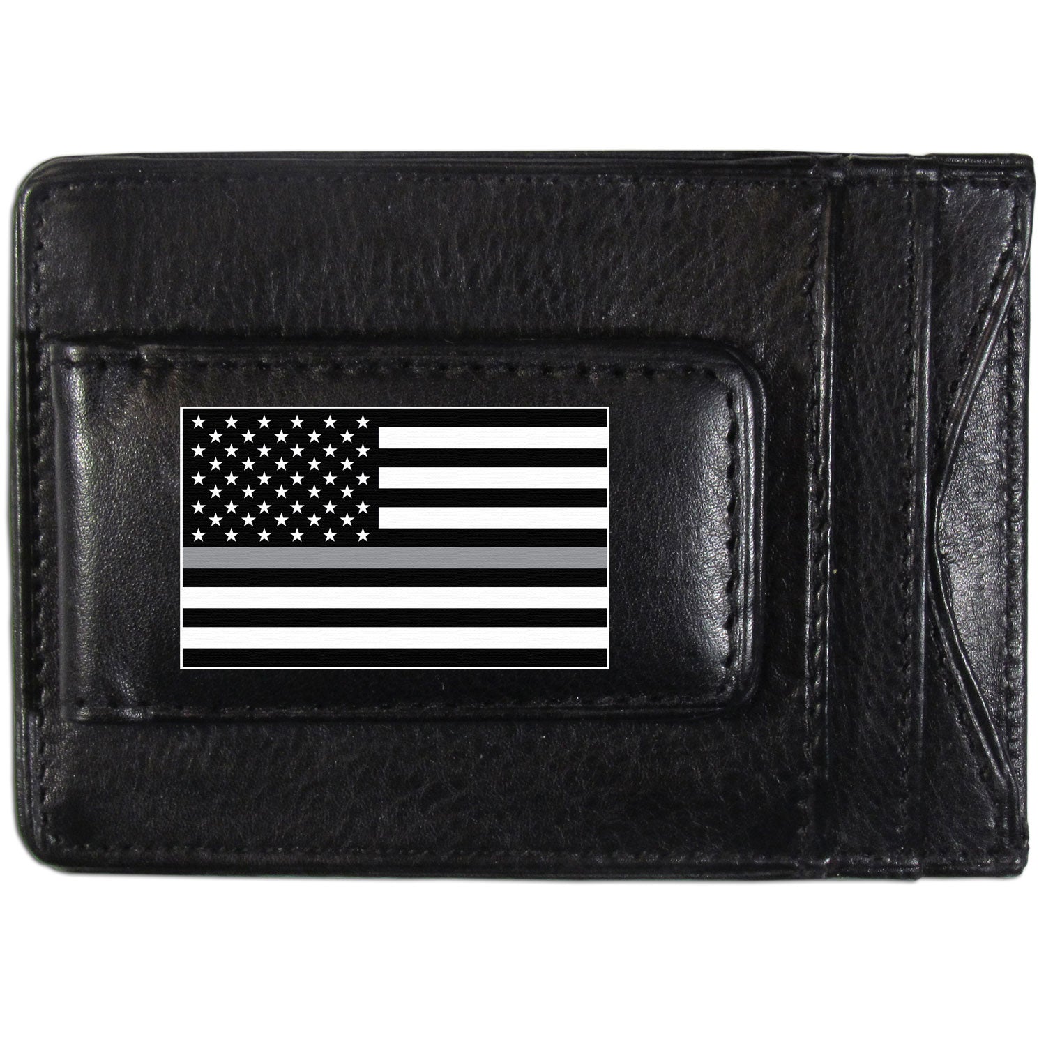 Thin Gray Line Veterans Flag Leather Cash and Cardholder
