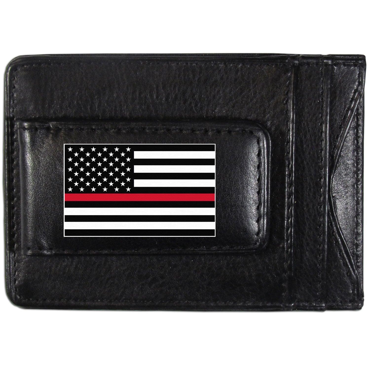 Thin Red Line Coast Guard Flag Leather Cash and Cardholder