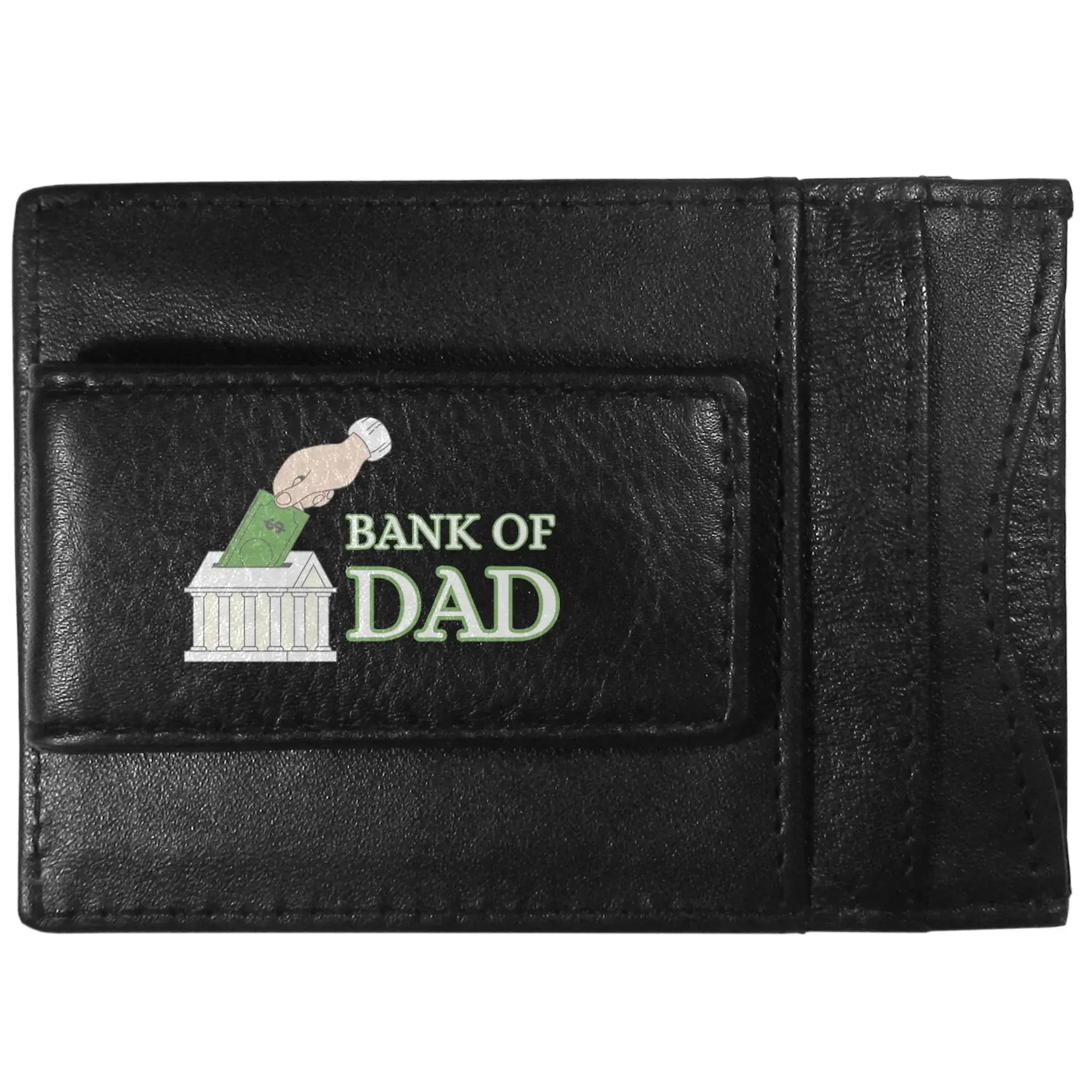 Closed Bank of Dad Logo Leather Cash and Cardholder - Flyclothing LLC - Flyclothing LLC
