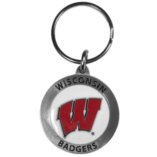 Wisconsin Badgers Carved Metal Key Chain - Wisconsin Badgers - Flyclothing LLC