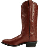 Old West Mens Black Cherry All Over Leather 13" Boot - Old West