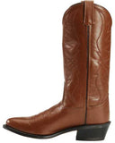 Old West Mens Antique Brown All Over Leather 13" Boot - Old West