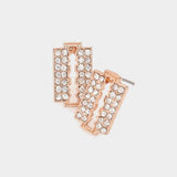 Razor Blade Rhinestone Stud Earrings - Madeline Love - Flyclothing LLC
