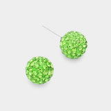 Shamballa Ball Stud Earrings - Madeline Love - Flyclothing LLC